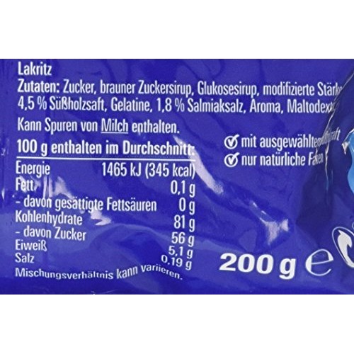 Katjes Sazige Heringe Salty Hering Shaped Licorice- Pack Of 6