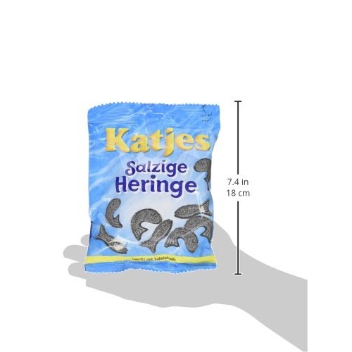 Katjes Sazige Heringe Salty Hering Shaped Licorice- Pack Of 6