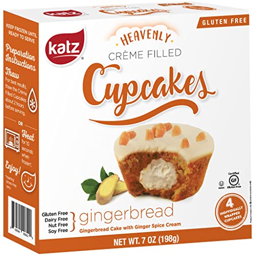 Katz Gluten Free Gingerbread Crème Filled Cupcakes | Dairy Free,