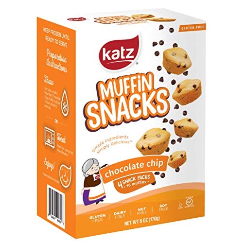 Katz Gluten Free Chocolate Chip Muffin Snacks | Dairy Free, Nut