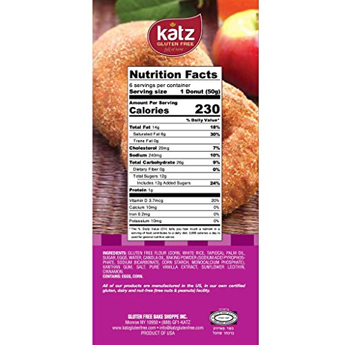 Katz Gluten Free Cinnamon Donuts | Dairy Free, Nut Free, Soy Fre
