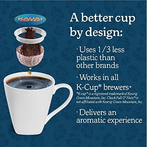 Kauai Coffee Single Serve Pods, Coconut Caramel Crunch Flavor –