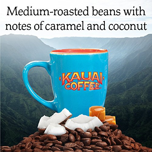 Kauai Coffee Single Serve Pods, Coconut Caramel Crunch Flavor –