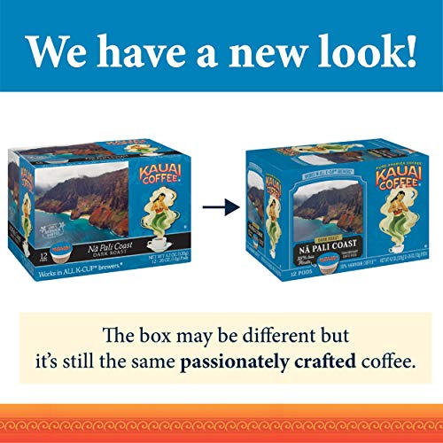 Kauai Coffee Single-Serve Pods, Na Pali Coast Dark Roast – 100%