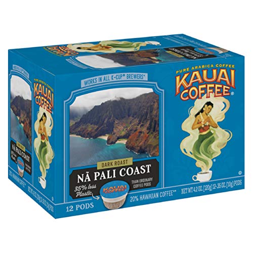 Kauai Coffee Single-Serve Pods, Na Pali Coast Dark Roast – 100%