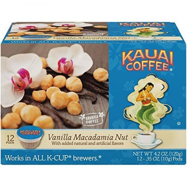 Kauai Coffee, Vanilla Macadamia Nut, 12 Ct Pack Of 4