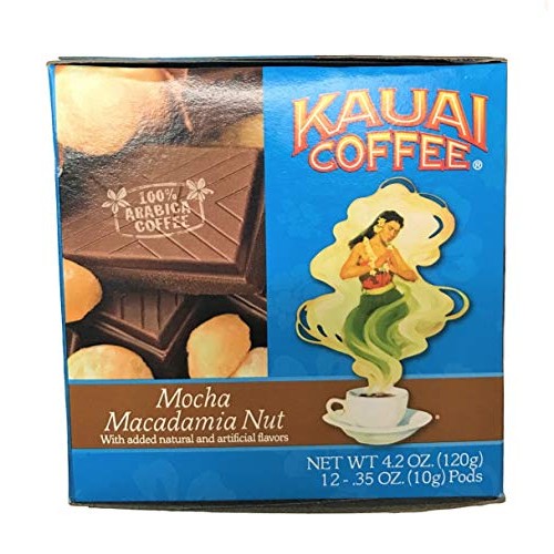 Kauai Coffee Single Serve Pods, Mocha Macadamia Nut - 100% Premi