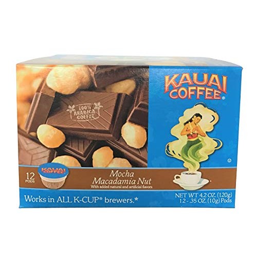 Kauai Coffee Single Serve Pods, Mocha Macadamia Nut - 100% Premi