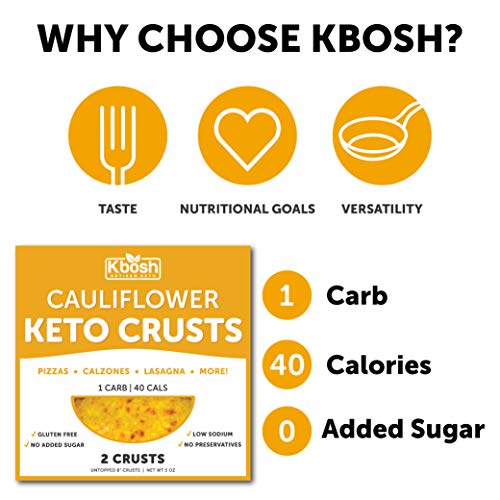 Kbosh Keto Crusts - The #1 Cauliflower Keto Pizza Crust - Only 1