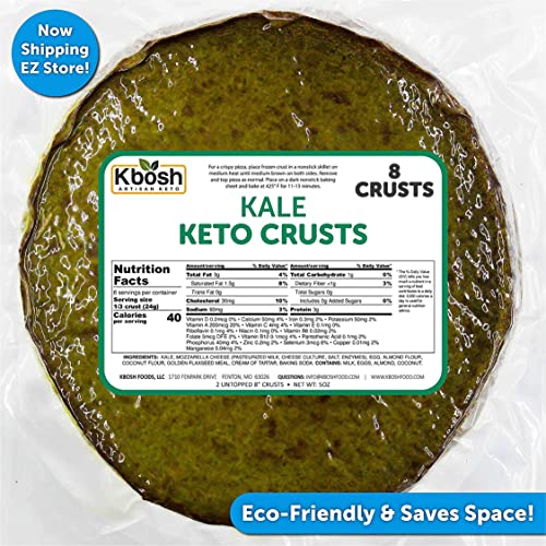 Kbosh Keto Crusts - The #1 Kale Keto Pizza Crust - Only 1 Carb &...