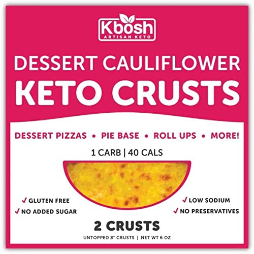 KBosh Keto Dessert Pizza Crust - Only 1 Carb Per Serving - Inclu...