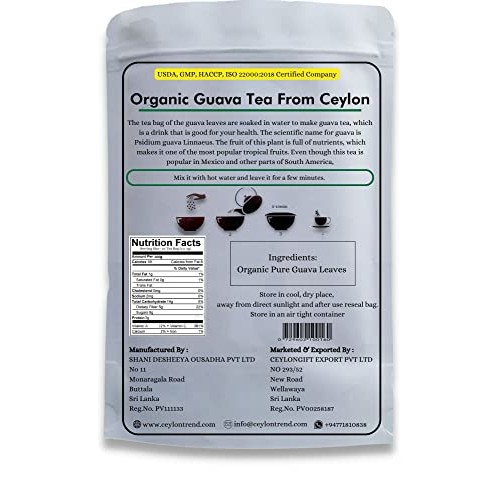 KC Creation Organic Guava Leaves Tea Bags, 30 Tea Bags, Natural ...