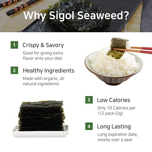 KD Home Organic Premium Sesame Oil Roasted Sigol Seaweed 24PK 0...