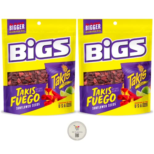 BIGS Sunflower Seeds, Keto Friendly 5.35 oz Bags Pack of 2 Ta...