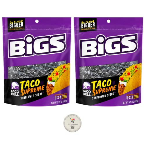 BIGS Sunflower Seeds, Keto Friendly 5.35 oz Bags Pack of 2 Ta...