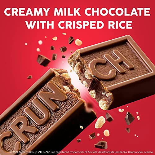 Crunch Fun Size Crisped Rice Chocolate Bars Bulk Bag 1 Pound -...