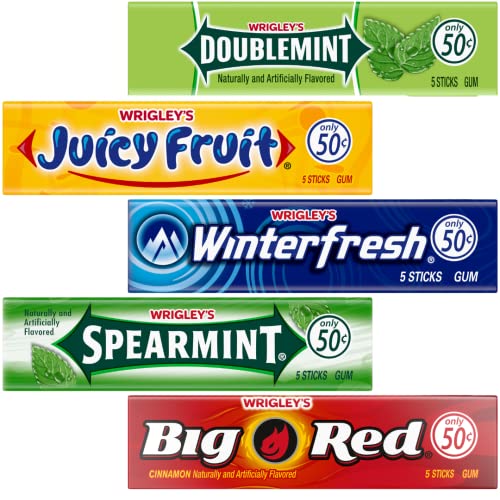 Wrigley Doublemint, Spearmint, Juicy Fruit, Big Red, Winterfresh...
