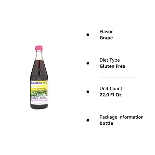 KEDEM FOOD Organic Grape Juice, 22 FZ