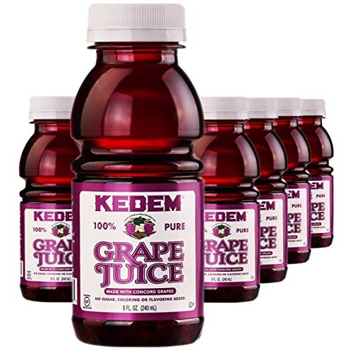 Kedem Grape Juice, 8Oz Bpa Free Plastic Bottle 12 Pack Made Wi