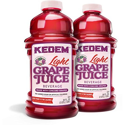 Kedem Light Concord Grape Juice, 64oz 2 Pack 2/3 Less Calories...