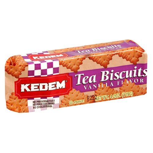 Kedem, Vanilla Tea Biscuits, 4.2Oz Bag Pack Of 6