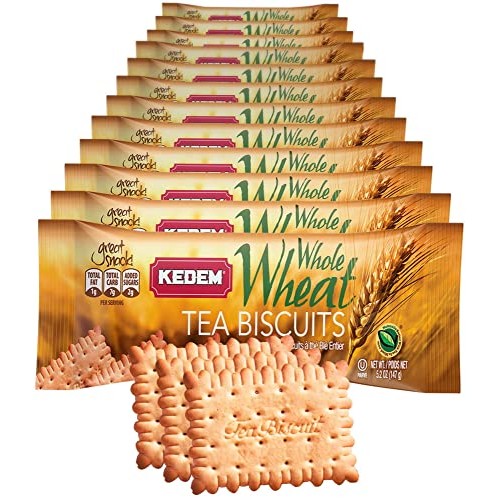 Kedem Whole Wheat Tea Biscuits 12 Pack Only 2g Sugar|7g Carbs ...