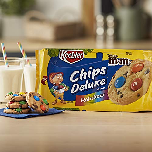 Keebler Chips Deluxe, Cookies, Rainbow, With M&Amp;Ms Chocolate Can
