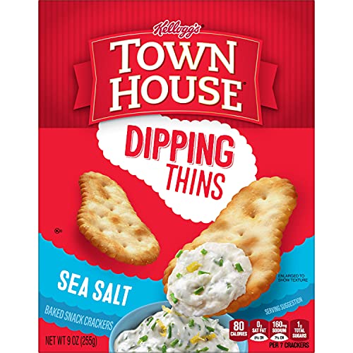 Keebler Town House Dipping Thins Crackers, Baked Snack Crackers,