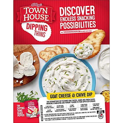 Keebler Town House Dipping Thins Crackers, Baked Snack Crackers,