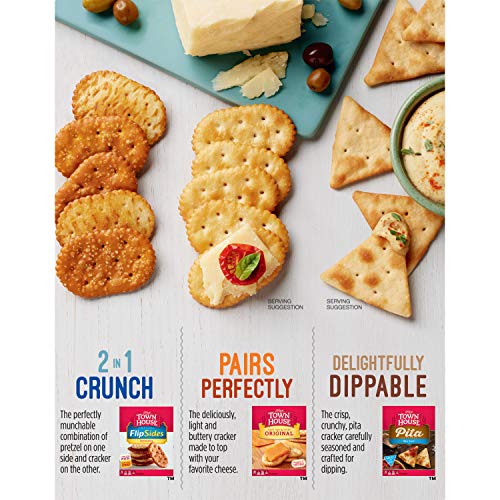 Town House Dippers Crackers, Baked Snack Crackers, Lunch Snacks,