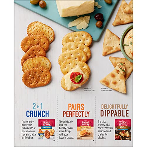 Town House Pretzel Flipsides Crackers, Baked Snack Crackers, Par Town House Pretzel Flipsides Crackers, Baked Snack Crackers, Par