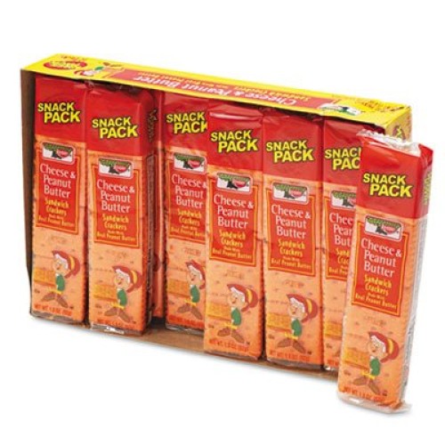 Keebler 21165 Sandwich Crackers, Cheese &Amp; Peanut Butter, 8-Piece
