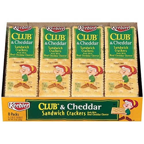 Keebler Cracker Sandwiches To Go - Club &Amp; Cheddar - 1.38 Oz - 8