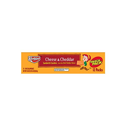 Keebler Cheese and Cheddar Sandwich Crackers, Single Serve, 1.8 ...
