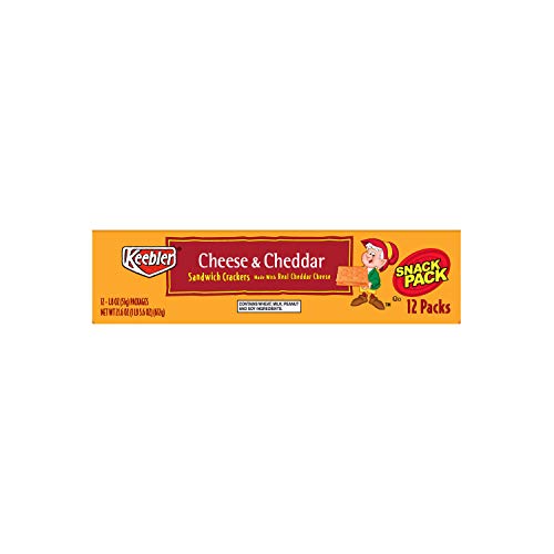Keebler Cheese and Cheddar Sandwich Crackers, Single Serve, 1.8 ...