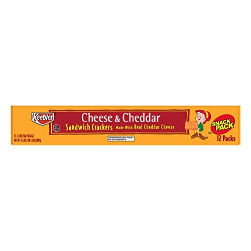 Keebler Cheese and Cheddar Sandwich Crackers, Single Serve, 1.8 ...
