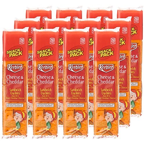 Keebler Cheese and Cheddar Sandwich Crackers, Single Serve, 1.8 ...