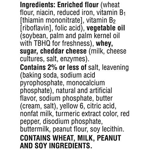 Keebler Cheese and Cheddar Sandwich Crackers, Single Serve, 1.8 ...