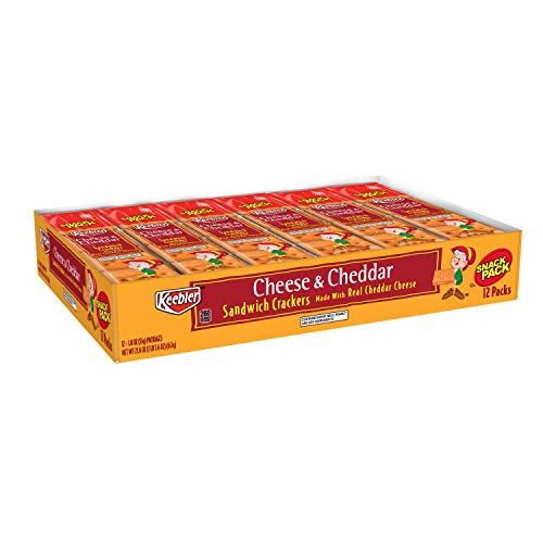 Keebler Cheese and Cheddar Sandwich Crackers, Single Serve, 1.8 ...