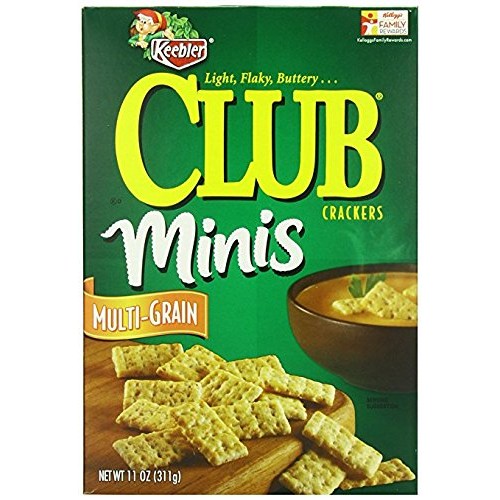 Keebler Club Mini Crackers, Multi-Grain, 11 Ounce Pack Of 2