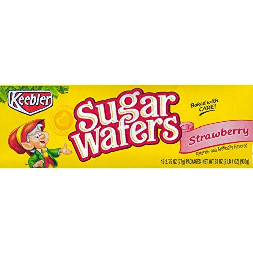 Keebler Sugar Wafers Strawberry 2.75-Ounce Packages Pack Of 12 Keebler Sugar Wafers Strawberry 2.75-Ounce Packages Pack Of 12