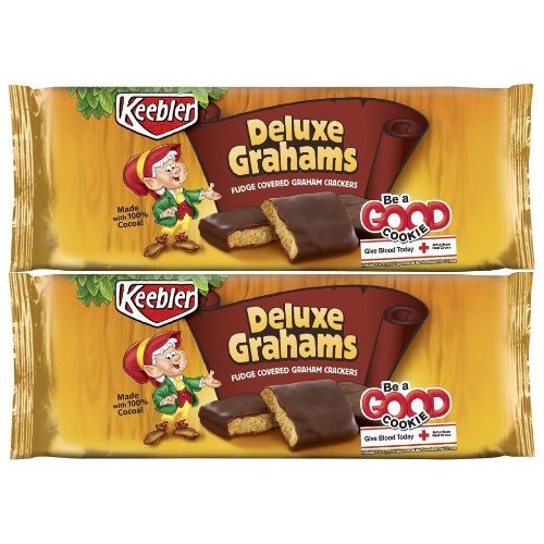 Keebler Cookies-Fudge Covered Deluxe Grahams-12.5 Oz-2 Pack
