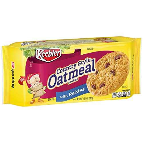 Keebler Country Style Oatmeal Cookies With Raisins, 10.1 Ounce,