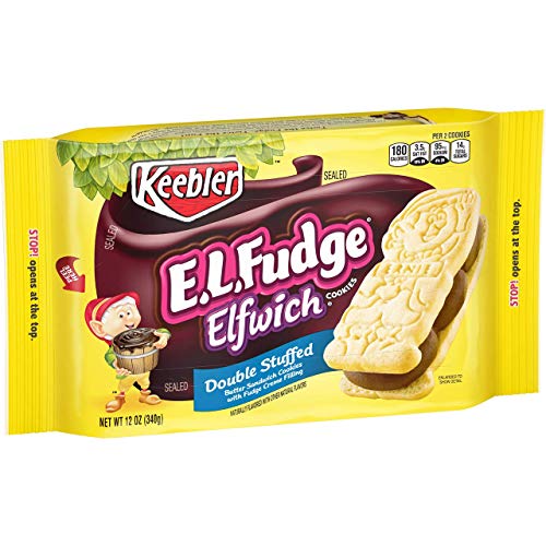 Keebler E.L. Fudge Double Stuffed Sandwich Cookies 12 Oz Pack O