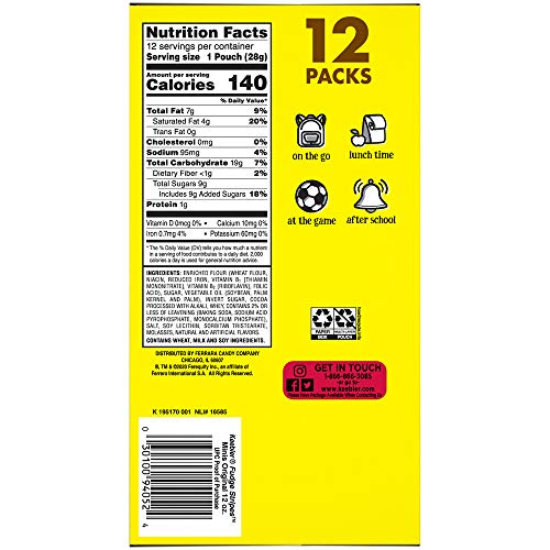 Keebler Fudge Stripes Cookies Minis, Original, 12 Oz 12 Count