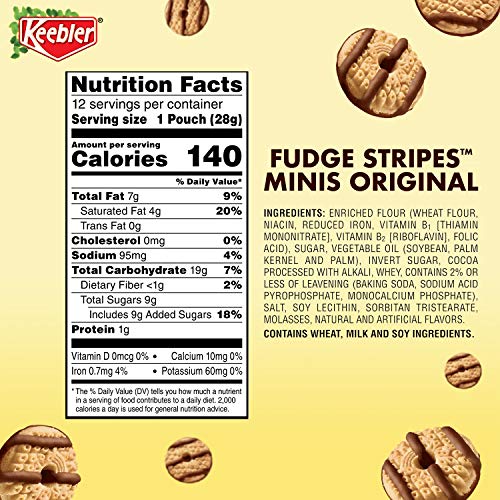 Keebler Fudge Stripes Minis &Amp; Famous Amos Cookies, Chocolate Chi