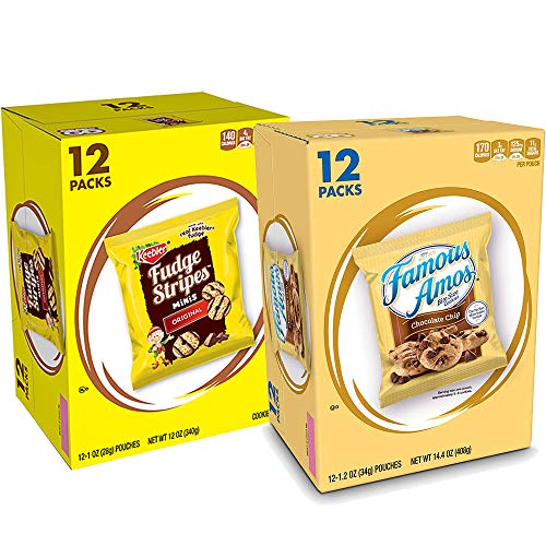 Keebler Fudge Stripes Minis &Amp; Famous Amos Cookies, Chocolate Chi