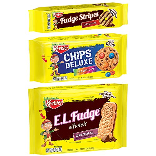Keebler Fudge Stripes Original, Chips Deluxe Rainbow With M&Amp;Ms,