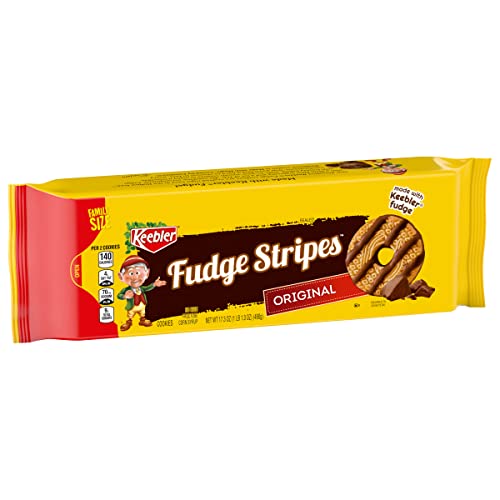 Keebler Fudge Stripes Original Cookies Family Size 17.3 Ounce