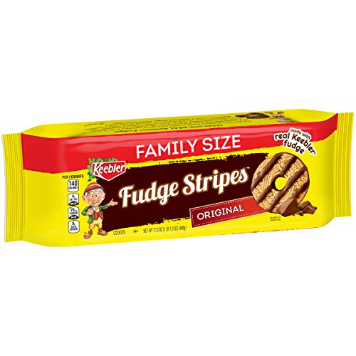 Keebler Fudge Stripes Original Cookies, Family Size, 17.3 Ounce